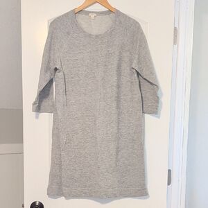 J. Crew Heather Gray Long Sleeve Dress
